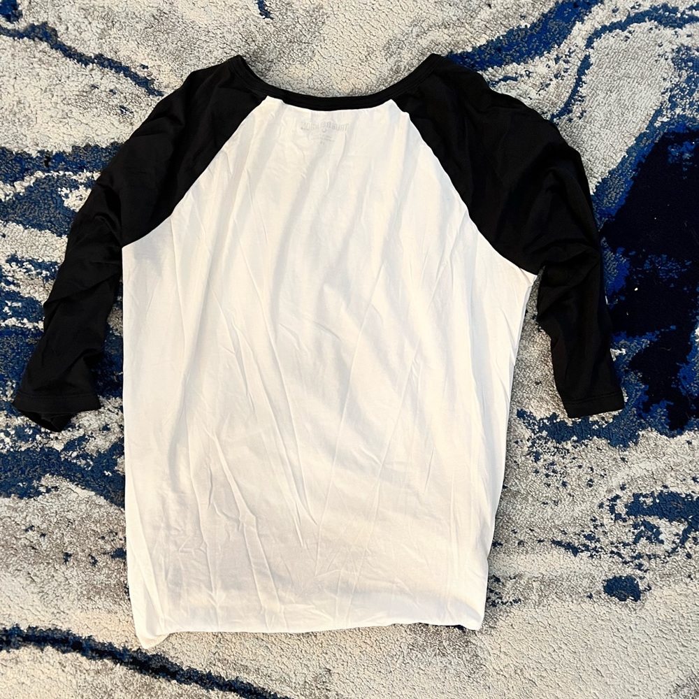 True Religion Two Tone Logo Long Sleeve Tee